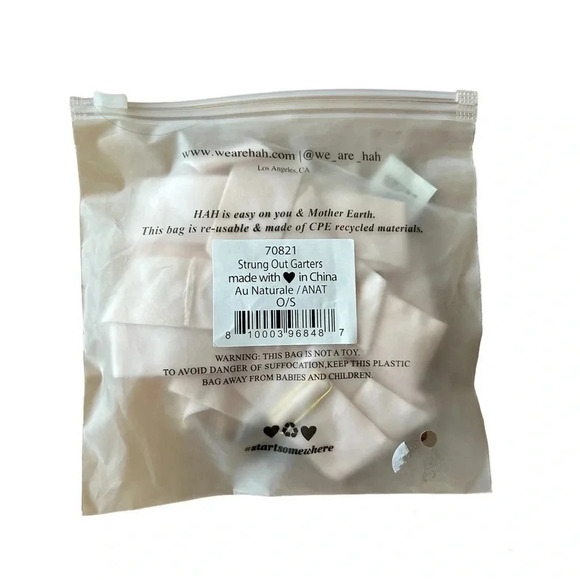 We Are HAH Strung Out Cream O-Ring Adjustable Garter Belt - Picture 3 of 4